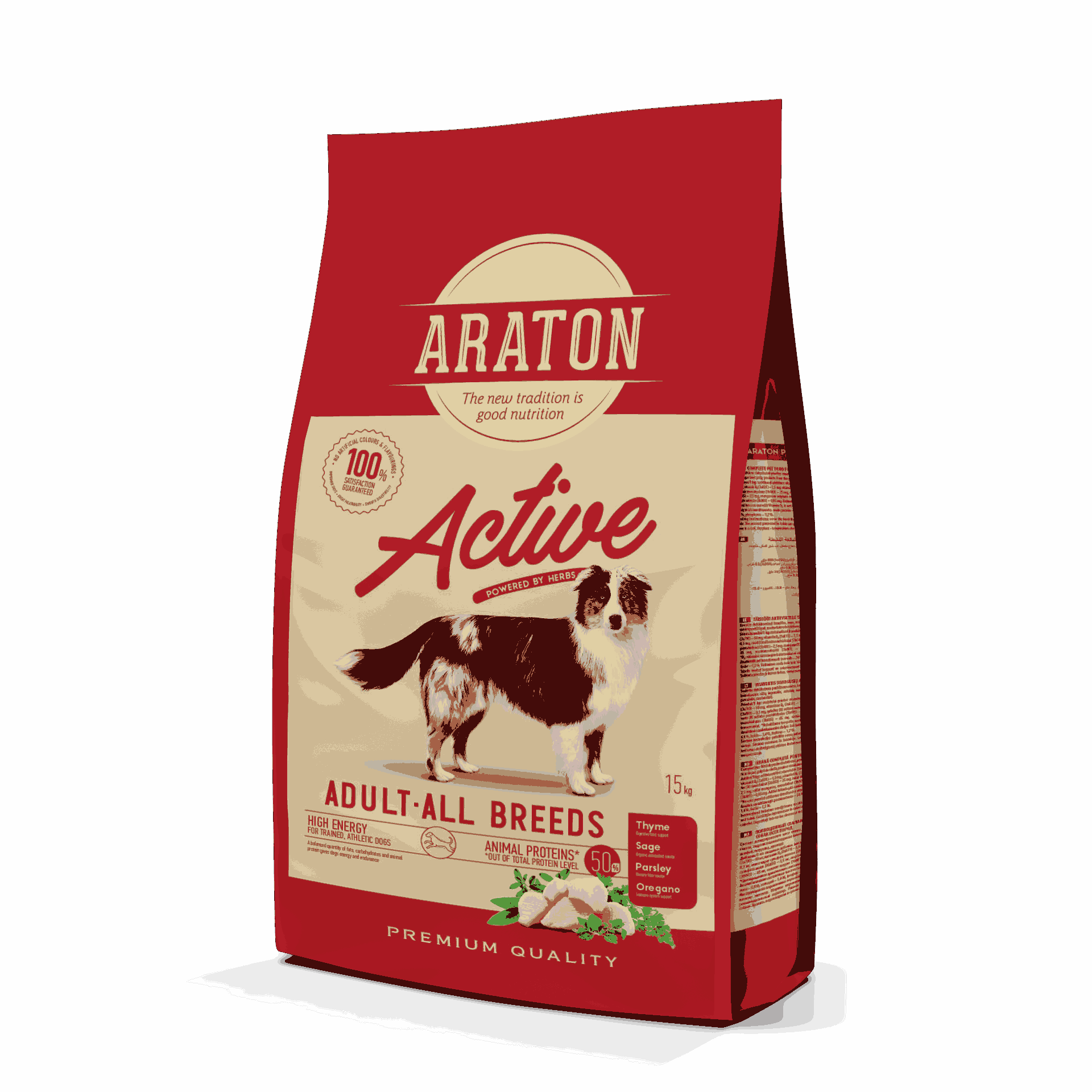 ARATON Dog Adult Active all breed dogs with poultry 15 kg
