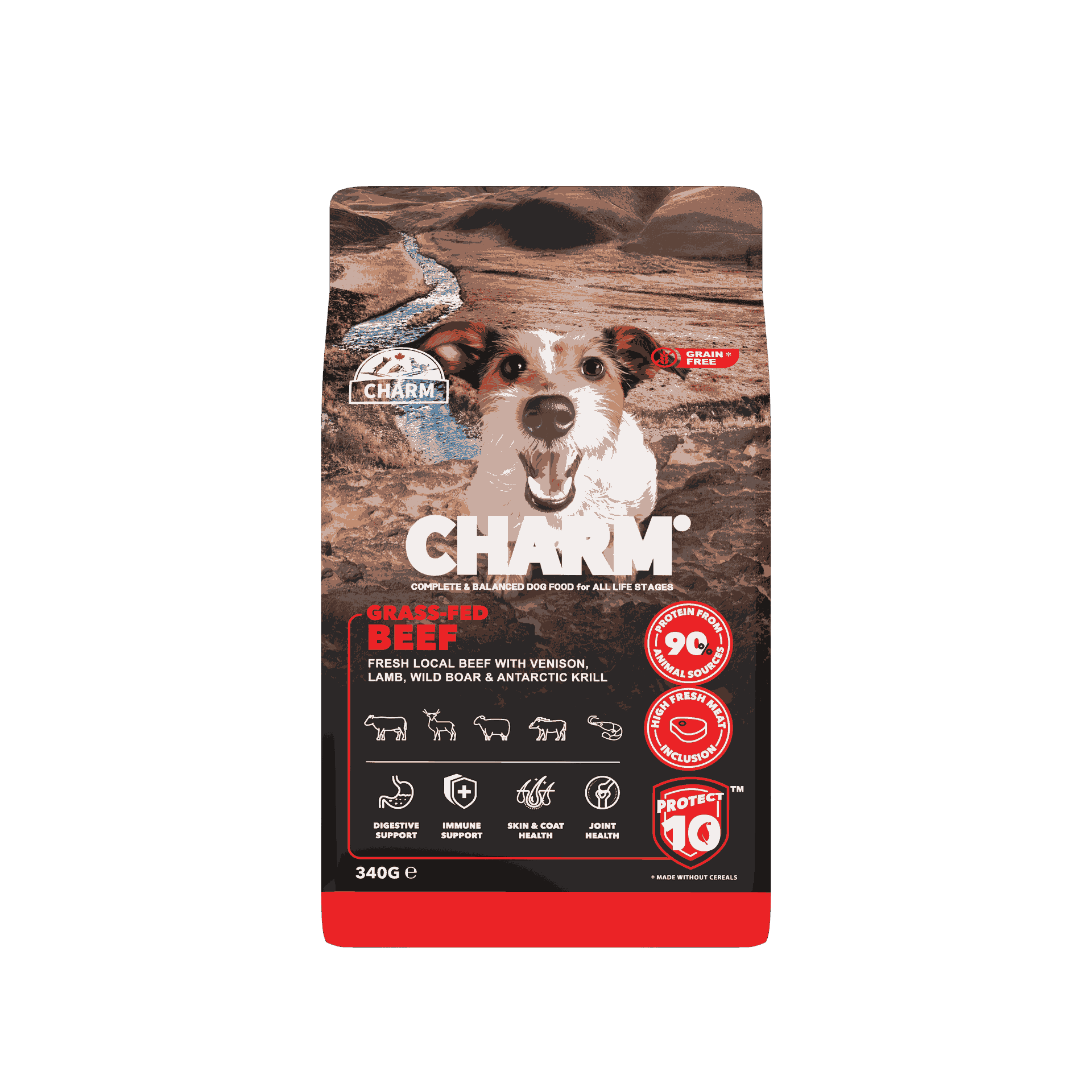 CHARM Grass-Fed Beef Dog Food 340 gr